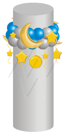 Поясок из шаров с воздухом "Новогодняя ночь"