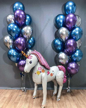 Фонтаны  Хром и фигура Единорога