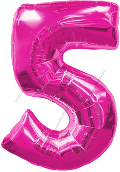 Шары цифры МАЛИНОВЫЕ с гелием