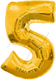 1 шт. "5" золотая