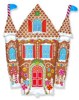 Шар с гелием  Фигура, Пряничный домик, 86 см.