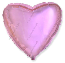 Шар с гелием  Сердце, Светло-розовый, 46 см.
