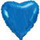 Шар (32''/81 см) Сердце, Синее, 1 шт.