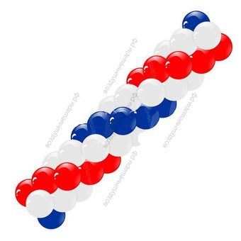 Гирлянда из шаров триколор (классическая)