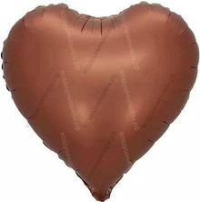 Шар с гелием  Сердце, Шоколадный, 46 см.