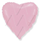 Фольгированный шар (18''/46 см) Сердце, Розовый Макарунс, 1 шт.
