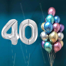 Букет шариков с цифрами на 40 лет