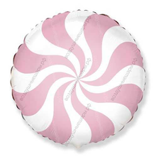 Шар с гелием  Круг, Леденец, Розовый, 46 см.