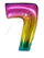Цифра, 7, Радужный, Градиент, 34", 86 см.