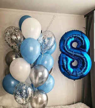 Букет шаров мальчику на 8 лет
