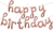 Надпись "Happy Birthday" Розовое золото курсив