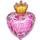 Шар (19''/48 см) Сердце, С Днем Рождения, Маленькая Принцесса, Розовый, 1 шт.