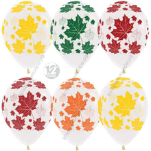 Шар с гелием  Листья, Прозрачный (390), кристалл, 5 ст, 30 см.