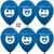 Шар с гелием  Выпускник, Emoji, Синий (540), металлик, 5 ст, 30 см.