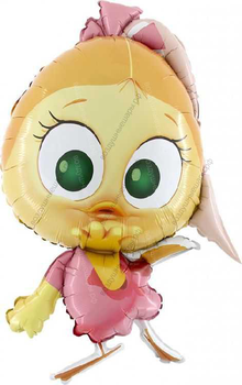 Шар с гелием  Фигура, Цыпленок воздушный поцелуй, 91 см.
