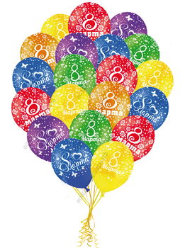 Букет шаров 8 марта