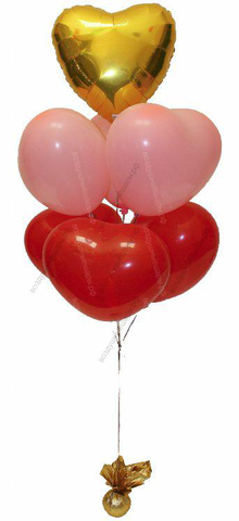 Букет из шаров на 14 февраля "Валентинка" № 1
