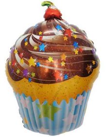 Шар с гелием  Фигура, Шоколадный кекс, 71 см.