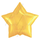 Шар (18''/46 см) Звезда, Желтый, Светлое золото (Light gold), 1 шт.