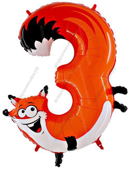 Шары цифры ВЕСЕЛЫЕ ЖИВОТНЫЕ с гелием
