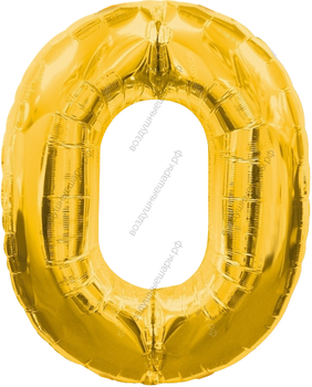 Воздушные шары- цифры ЗОЛОТЫЕ, с гелием