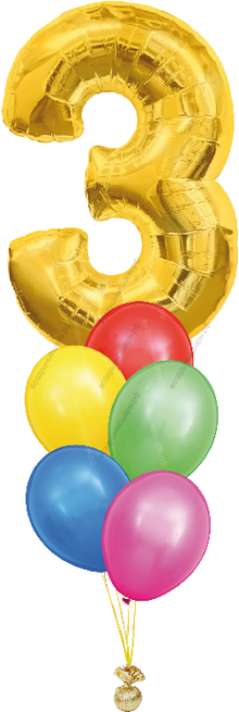 Букет из шаров с цифрой