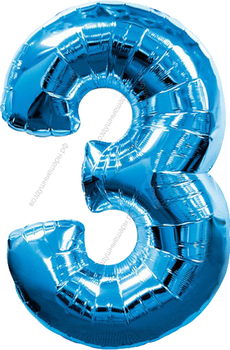 Шары цифры СИНИЕ с гелием