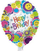 Воздушный шар (18''/46 см) Круг, С Днем рождения (улыбки), Белый, 1 шт.