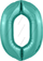 Шар (40''/102 см) Цифра, 0 Slim, Бискайский зеленый, 1 шт. в упак.