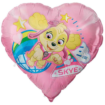 Шар Сердце, Щенячий патруль, Милашка Скай, 46 см