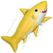 Гелиевый шар , Счастливая акула, Желтый, 99 см.