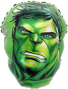 Шар с гелием, Фигура, Голова, Герой Халк, 51 см.