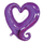 Фольгированный шар (36''/91 см) Фигура, Цепь сердец, Фиолетовый, 1 шт.