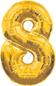 1 шт. "8" золотая