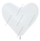 Сердце (16''/41 см) Белый (005), пастель, 50 шт.