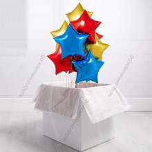 Коробка с воздушными шарами-звездами «Звездный Костер»