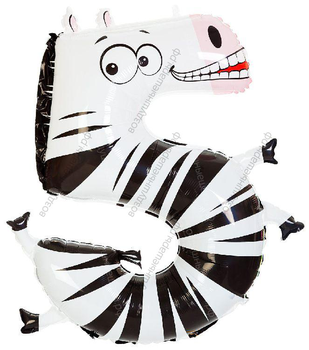 Шары цифры ВЕСЕЛЫЕ ЖИВОТНЫЕ с гелием