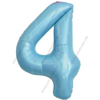 Шарики- цифры Голубые матовые с гелием