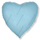 Фольгированный шар (18''/46 см) Сердце, Голубой, 1 шт.