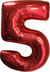 1 шт. "5" красная