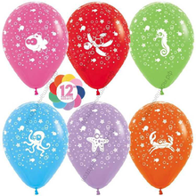 Шар с гелием  Подводный мир, Ассорти, пастель, 5 ст, 30 см.