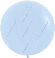 Большой Нежно- голубой шар с гелием, 90см