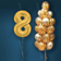 19 гелиевых шариков и золотая цифра В оригинале