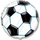 Шар с гелием  Круг, Футбольный мяч, Черный, 46 см.