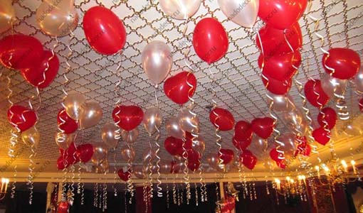 Украшение шарами на День Святого Валентина